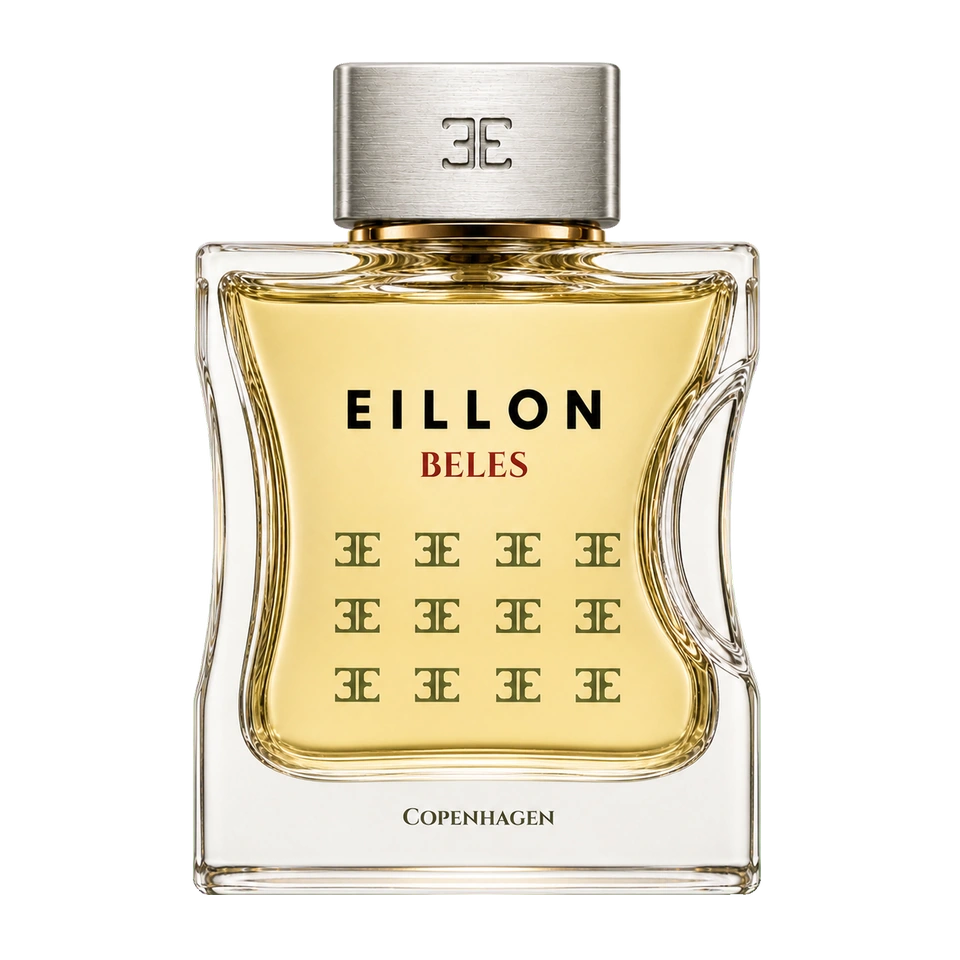 Beles perfume bottle, isolated on the house field.