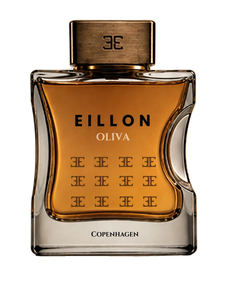 Oliva perfume bottle, isolated on the house field.